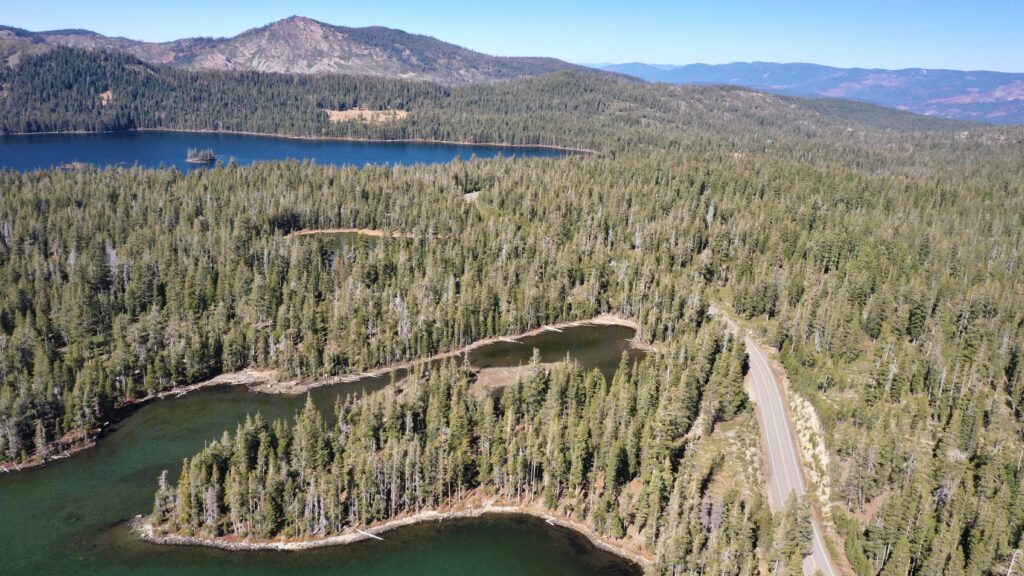 Gold Lake Highway drone view.